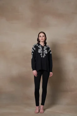 RANNA GILL Tops-Aisa Blouse Black