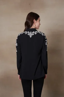 RANNA GILL Tops-Aisa Blouse Black