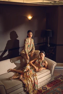 RANNA GILL Jackets-Alish Pekh In Roma 3D Embroidered Sequin Jacket Golden