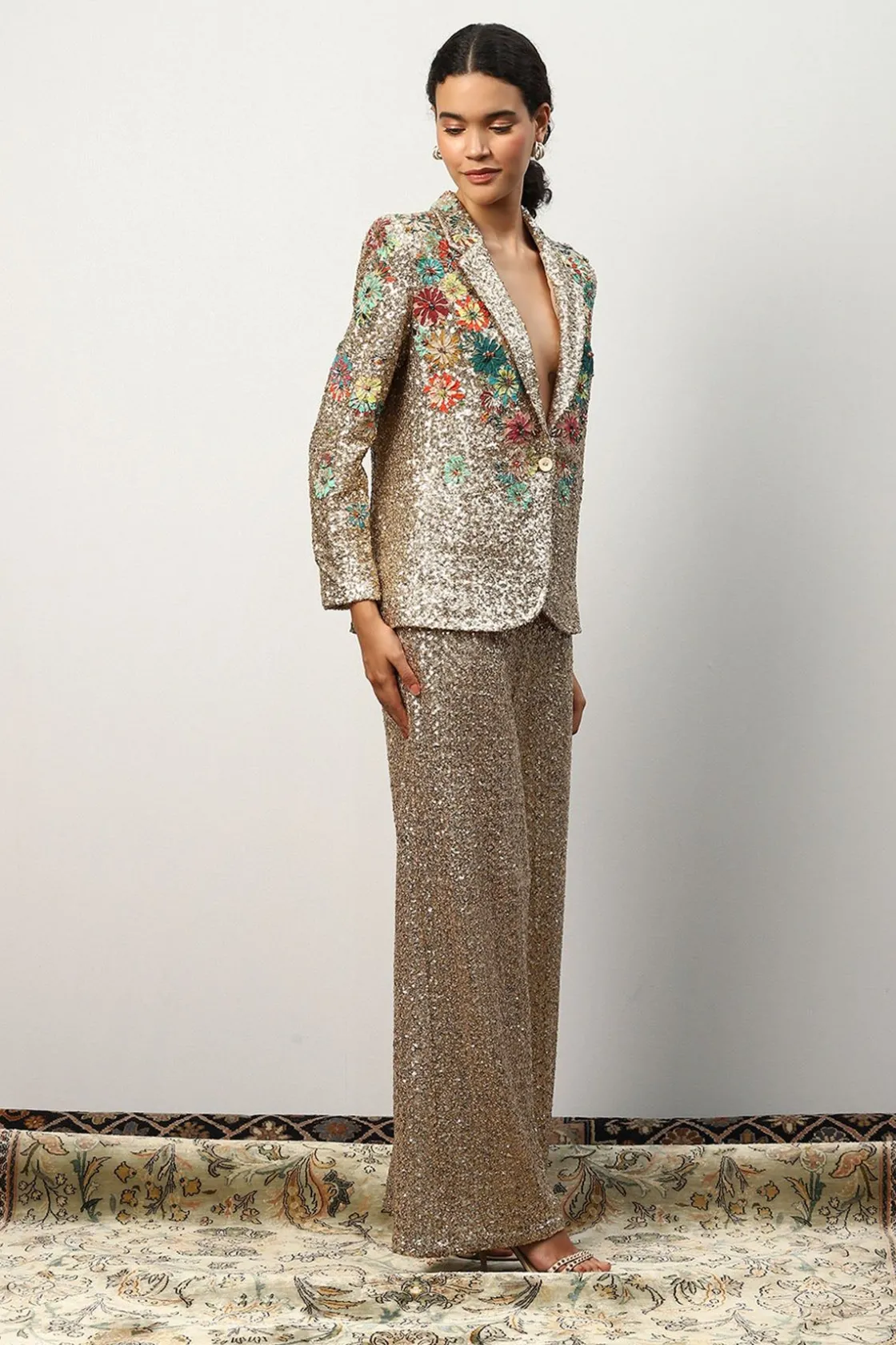 RANNA GILL Matching Sets-Alisha Pekha In Dawn Pants Golden