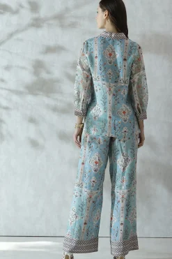RANNA GILL Tops-Aliza Blouse Blue