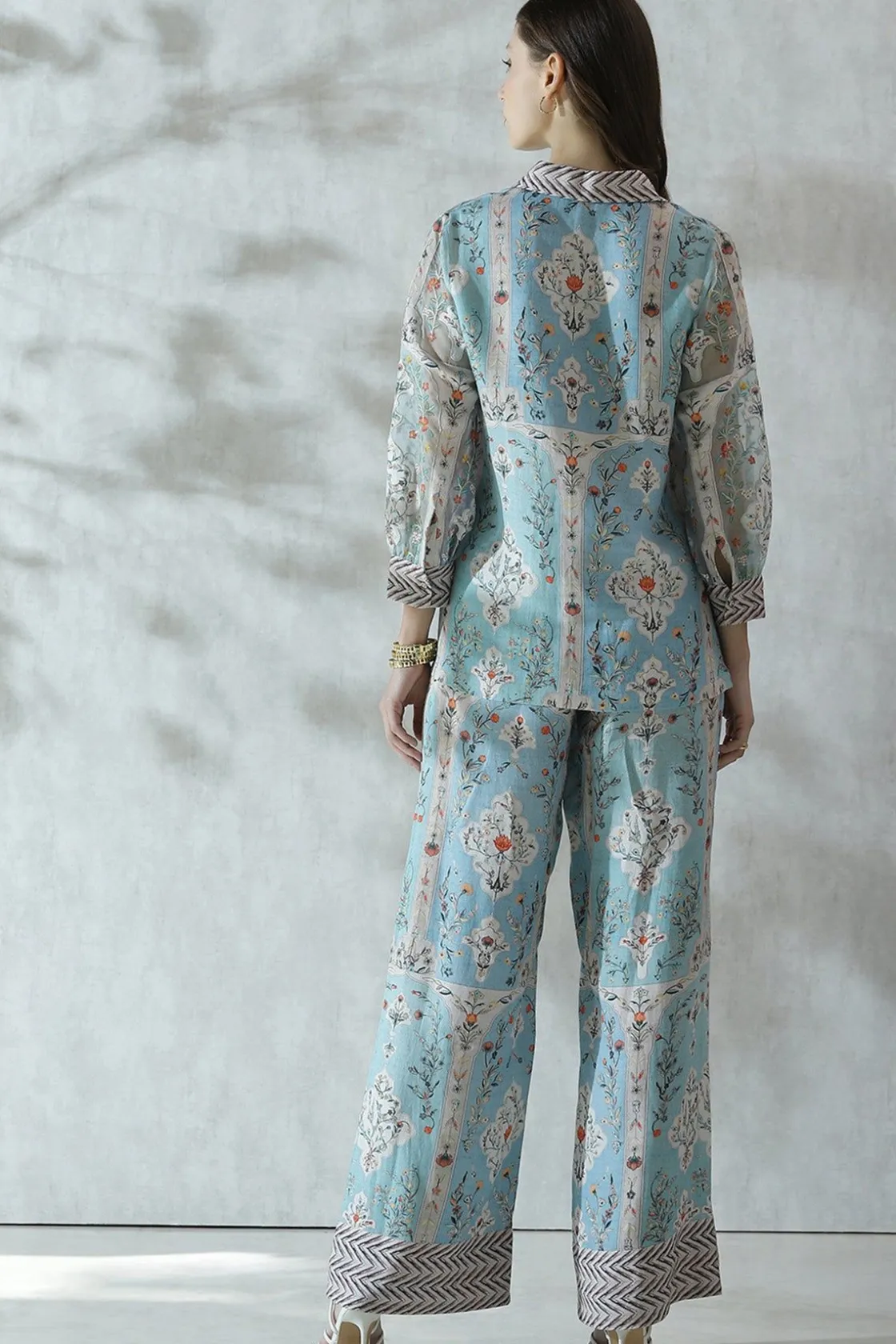 RANNA GILL Tops-Aliza Blouse Blue