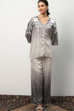 RANNA GILL Matching Sets-Aria Matching Set Black Ombrey