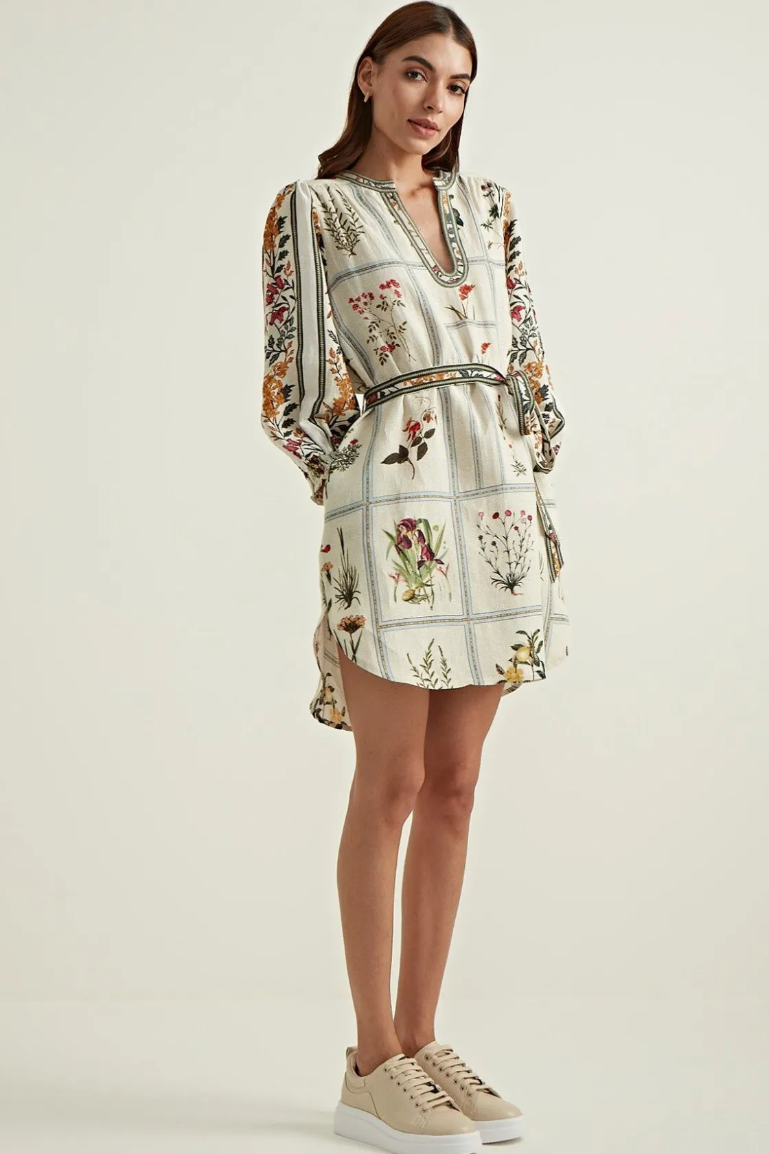 RANNA GILL Dresses-Ava Dress Tile Bloom