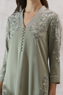 RANNA GILL Indian Tunic Sets-Avani Tunic Set Celadon