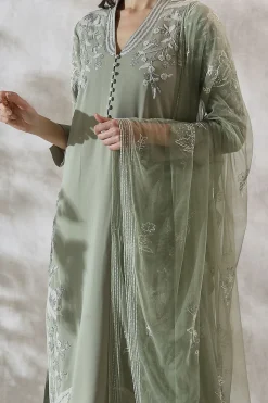 RANNA GILL Indian Tunic Sets-Avani Tunic Set Celadon