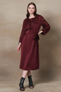 RANNA GILL Dresses-Bella Dress Oxblood