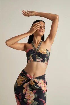 RANNA GILL Tops-Betsy Bustier Tile Bloom