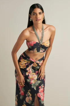 RANNA GILL Tops-Betsy Bustier Tile Bloom