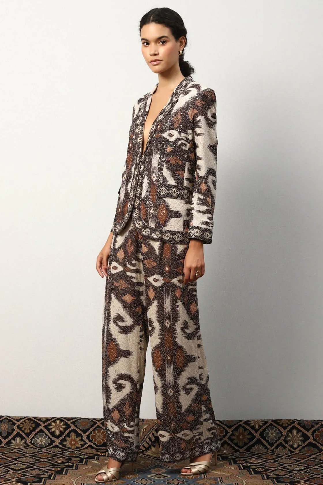 RANNA GILL Matching Sets-Blair Jacket Brown