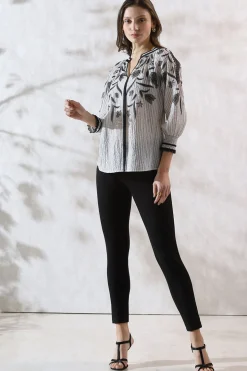 RANNA GILL Tops-Casie Blouse Black & White