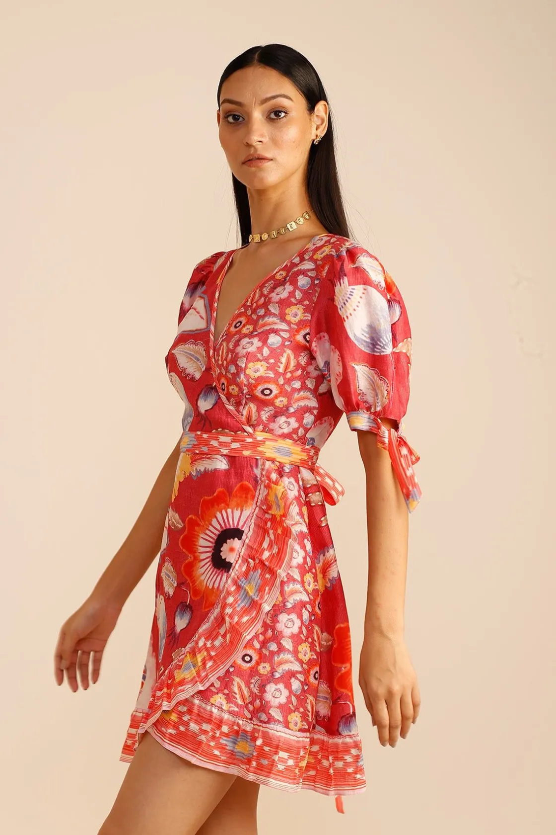 RANNA GILL Dresses-Claire Dress Coral