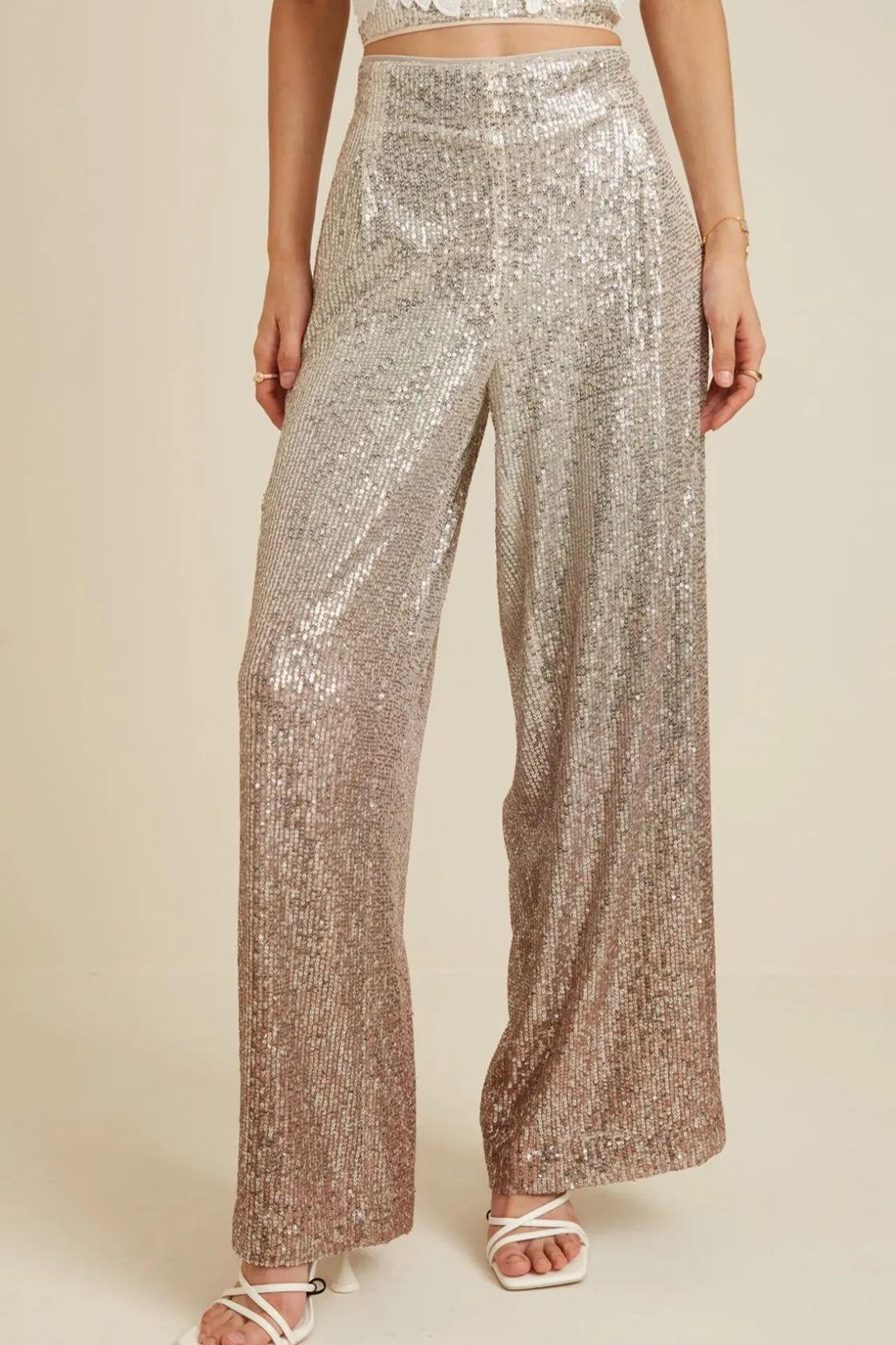 RANNA GILL Pants-Cleo Pants Beige Ombrey
