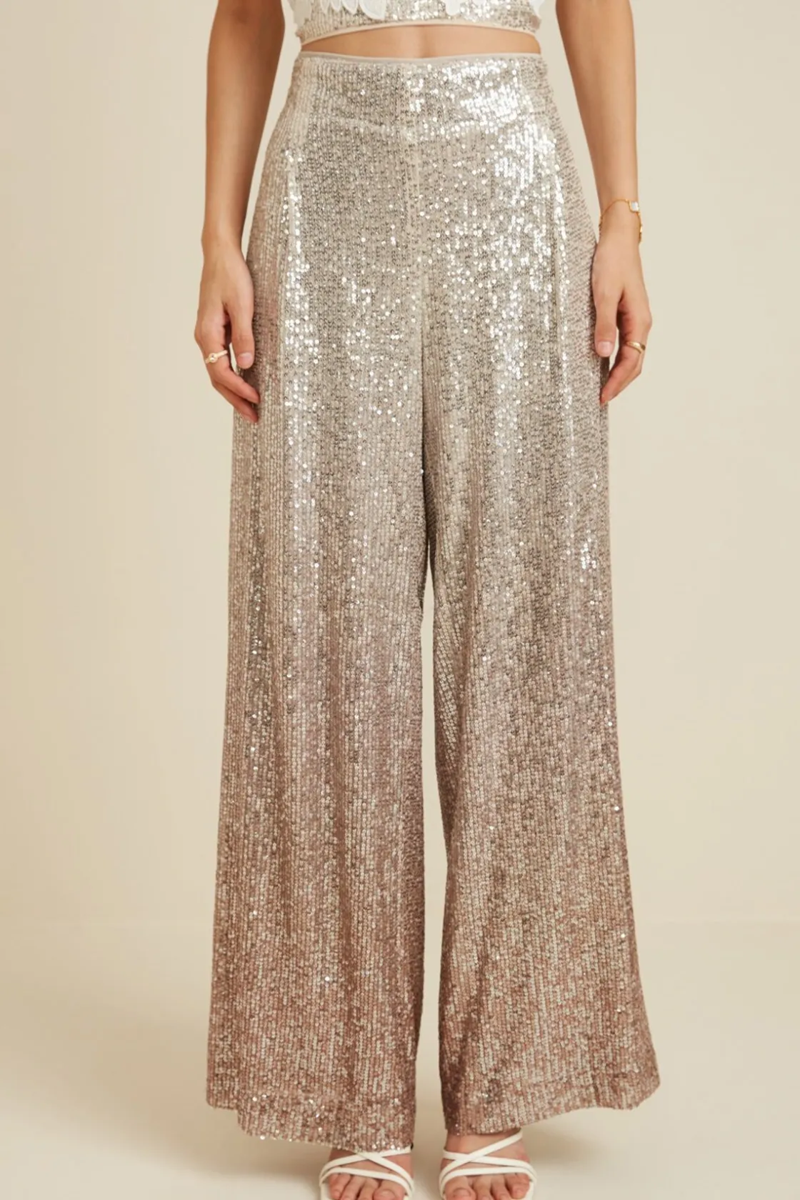 RANNA GILL Pants-Cleo Pants Beige Ombrey