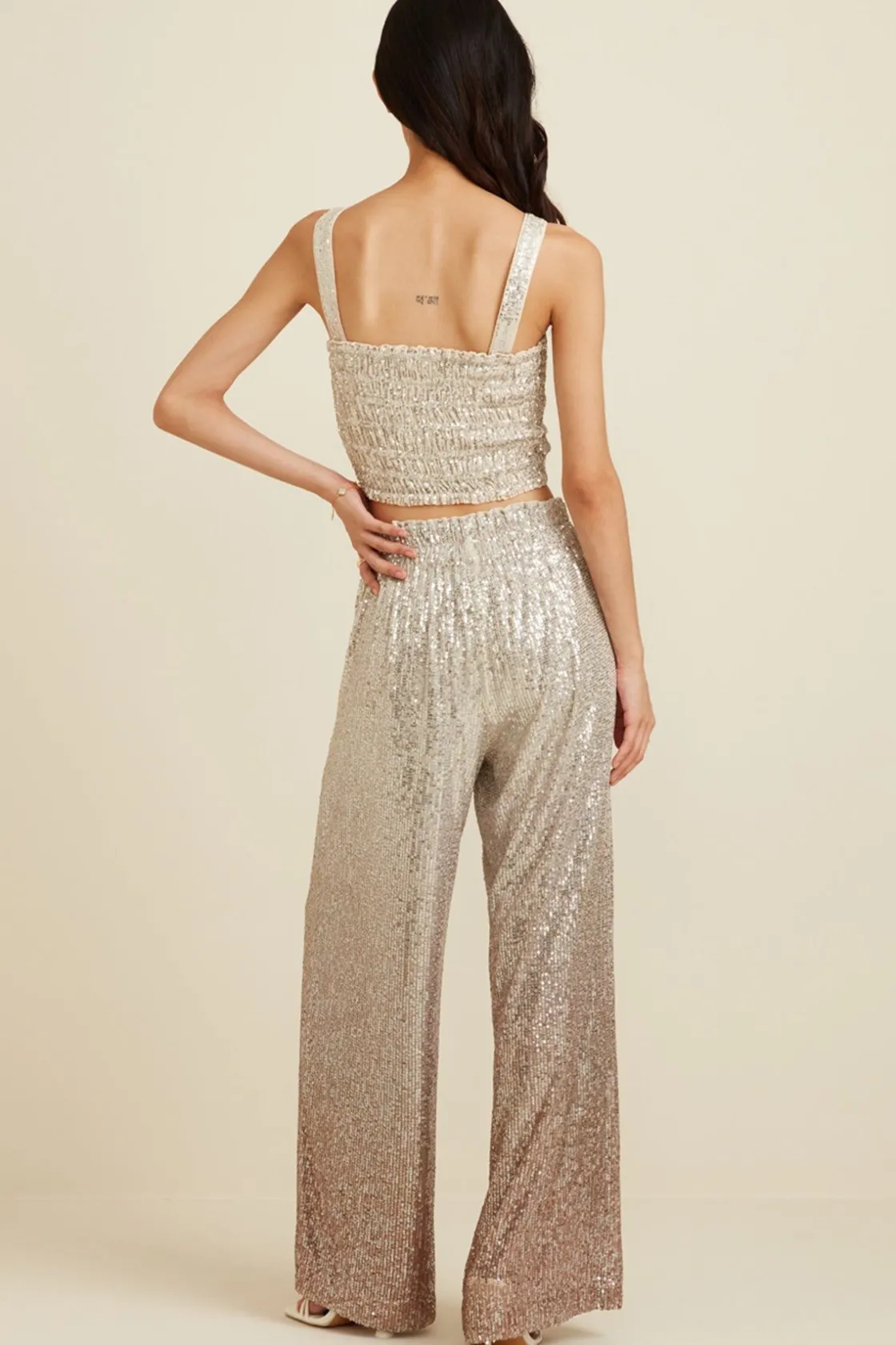 RANNA GILL Pants-Cleo Pants Beige Ombrey