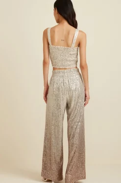RANNA GILL Pants-Cleo Pants Beige Ombrey