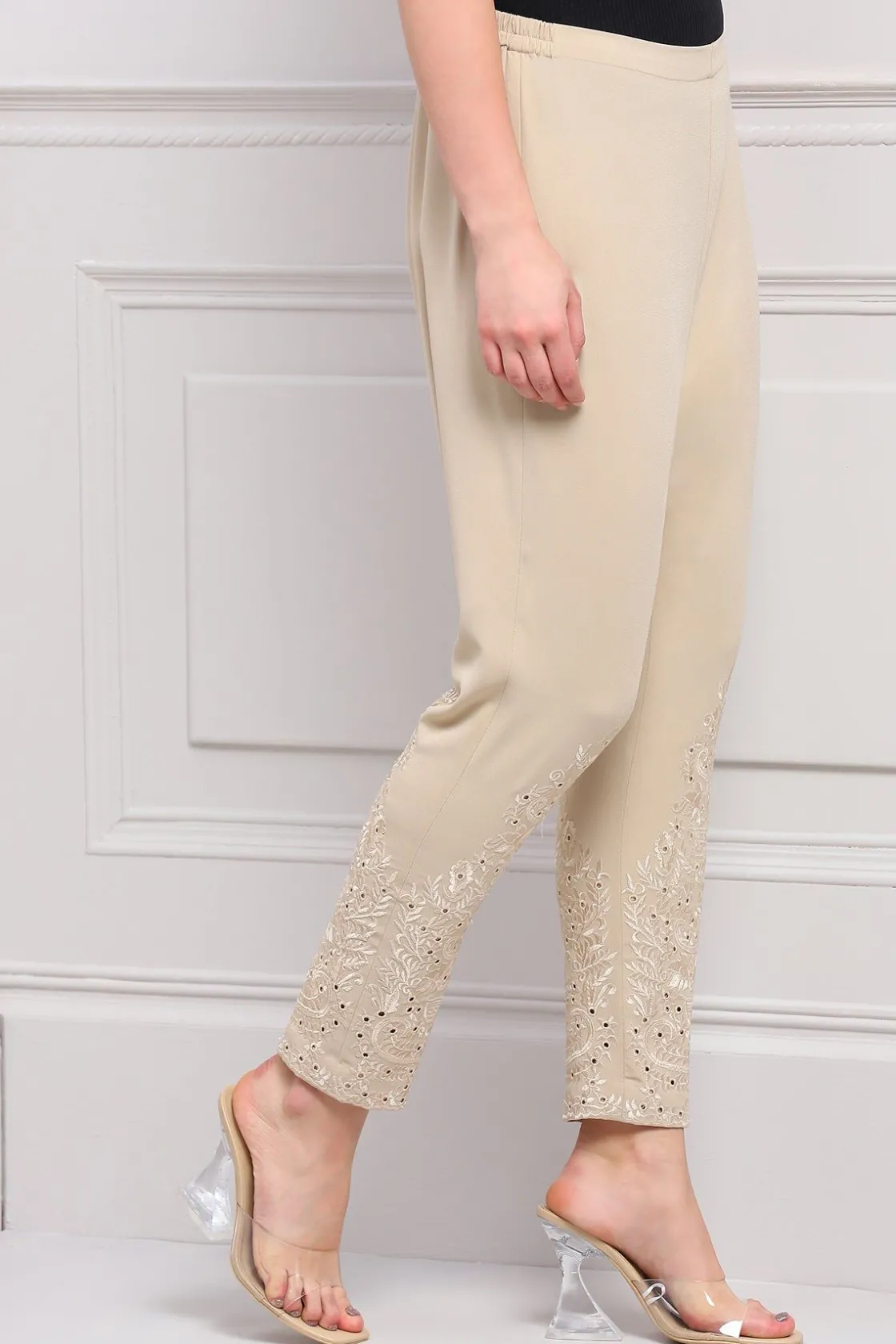 RANNA GILL Classic Pants-Diana Pant Beige