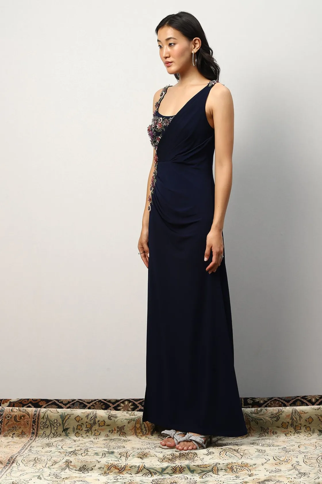 RANNA GILL Dresses-Eliana Gown Navy