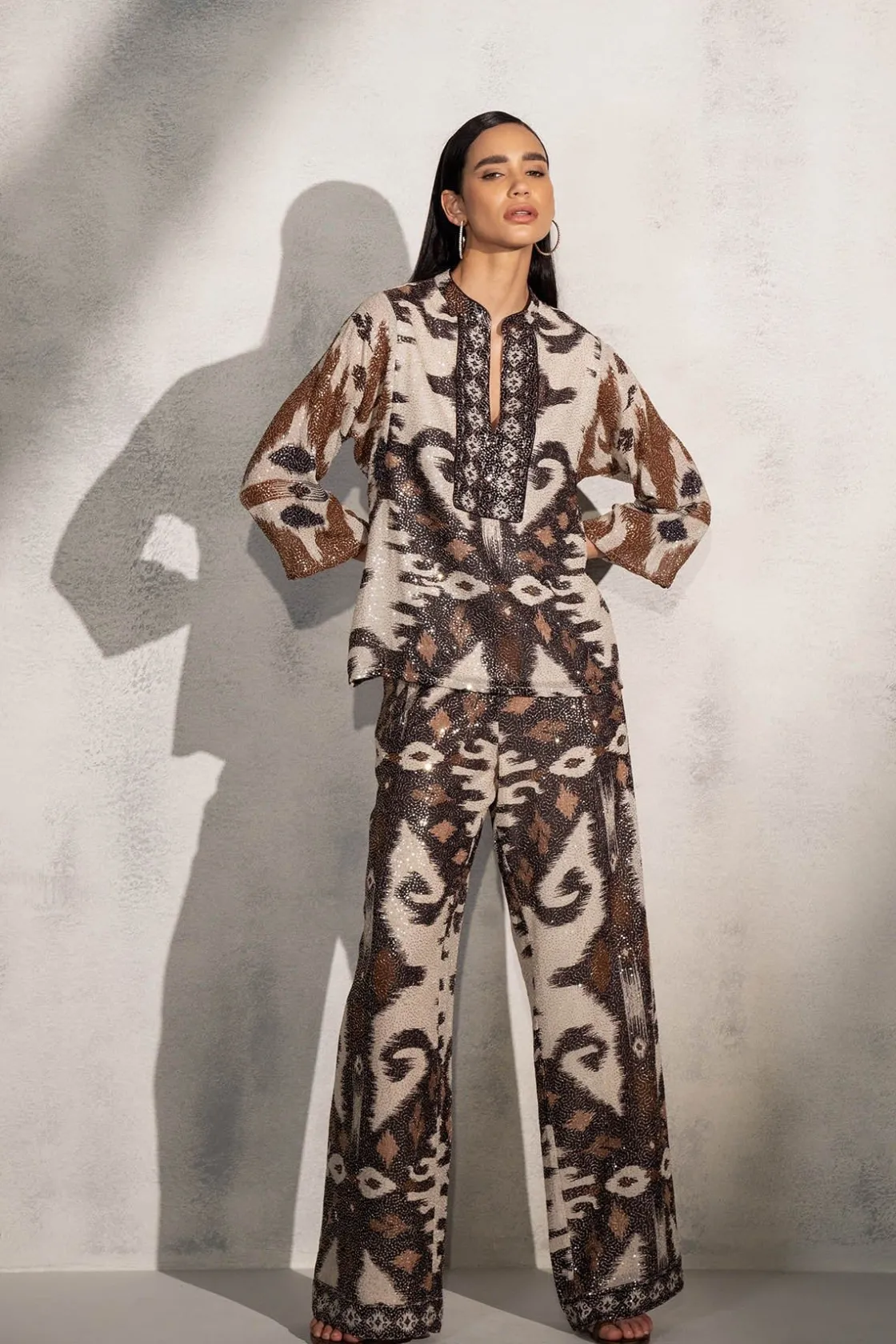 RANNA GILL Matching Sets-Elleson Blouse Brown