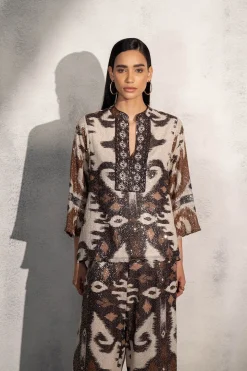 RANNA GILL Matching Sets-Elleson Blouse Brown