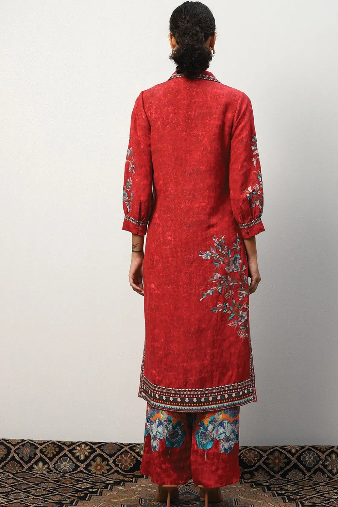RANNA GILL Tunics-Eloise Tunic Red