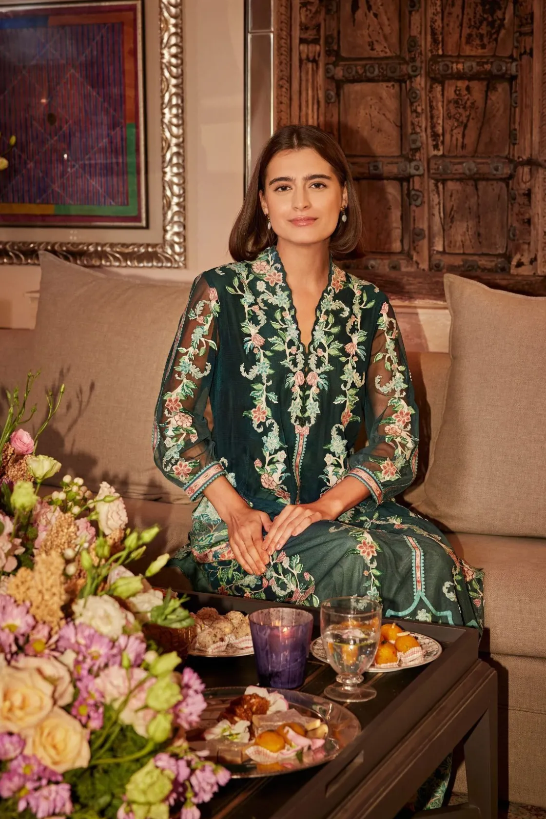 RANNA GILL Tunics-Emory Tunic Teal Forest