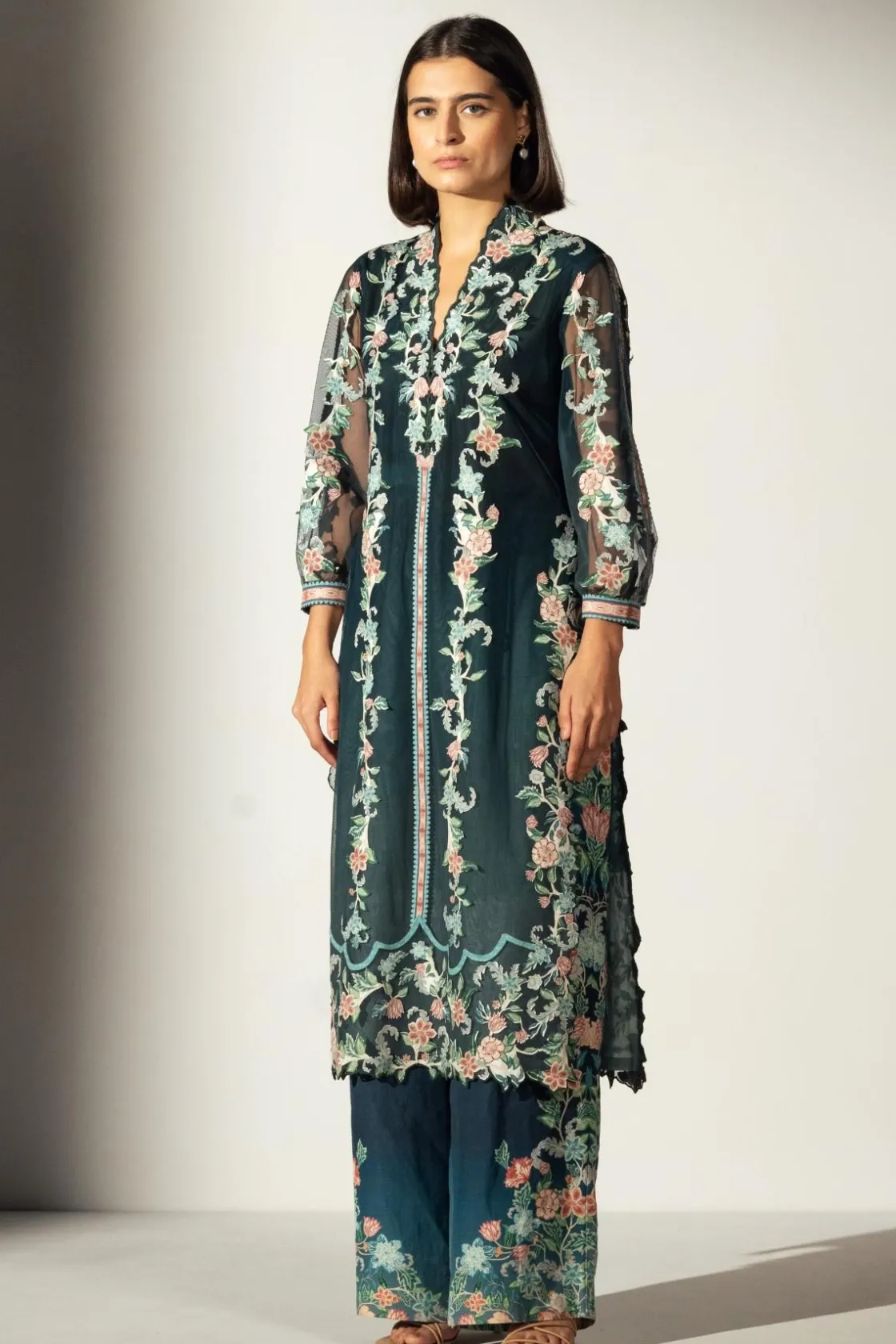 RANNA GILL Tunics-Emory Tunic Teal Forest