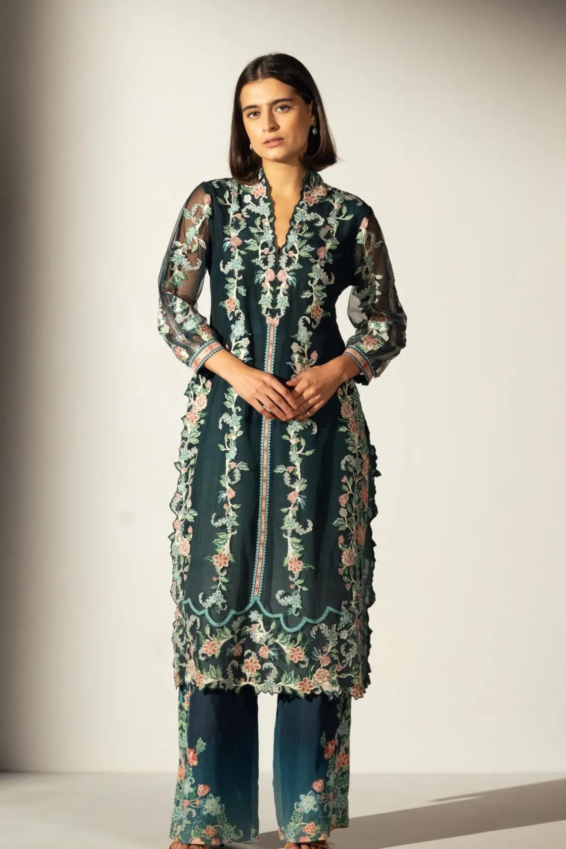 RANNA GILL Tunics-Emory Tunic Teal Forest