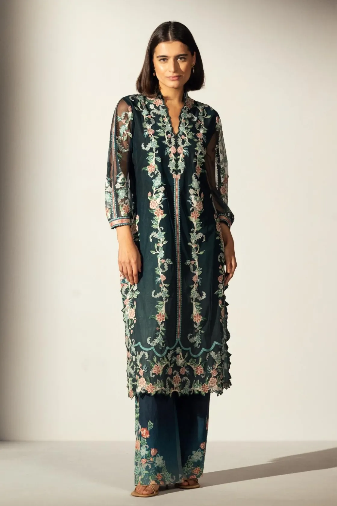 RANNA GILL Tunics-Emory Tunic Teal Forest