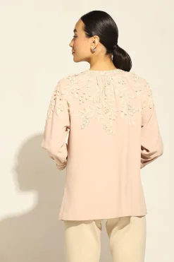 RANNA GILL Tops-Genesis Blouse Salmon
