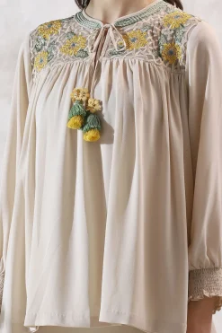 RANNA GILL Tops-Indya Blouse Birch