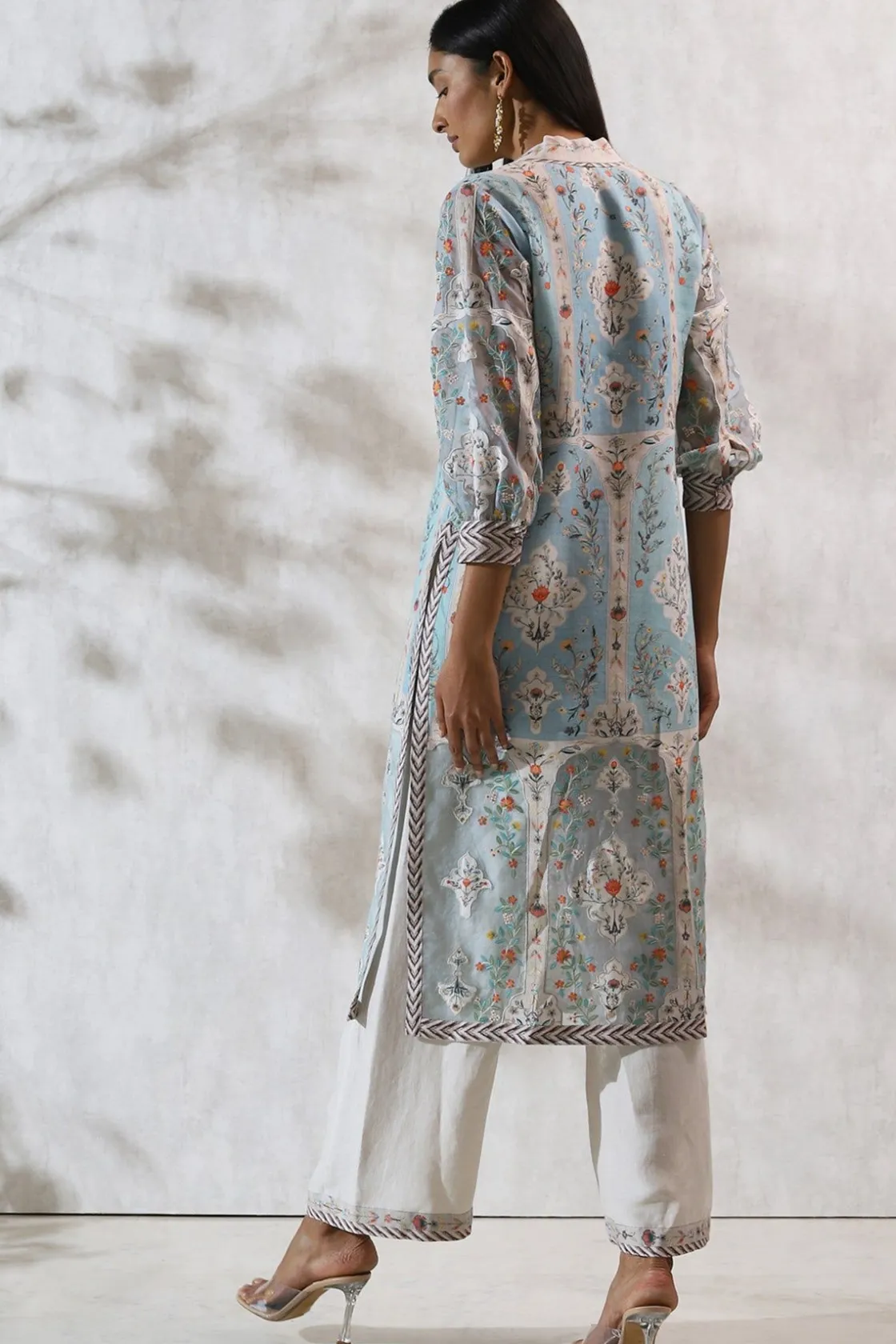 RANNA GILL Indian Tunic Sets-Ishna Tunic Set Blue