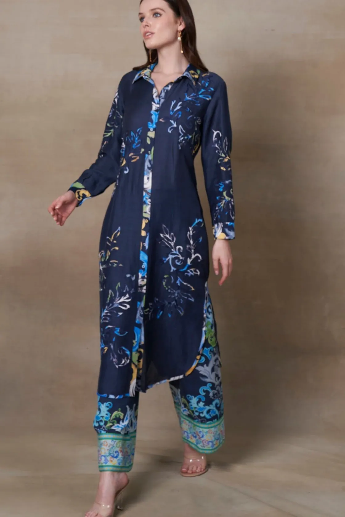 RANNA GILL Matching Sets-Kinsley Tunic Set Navy