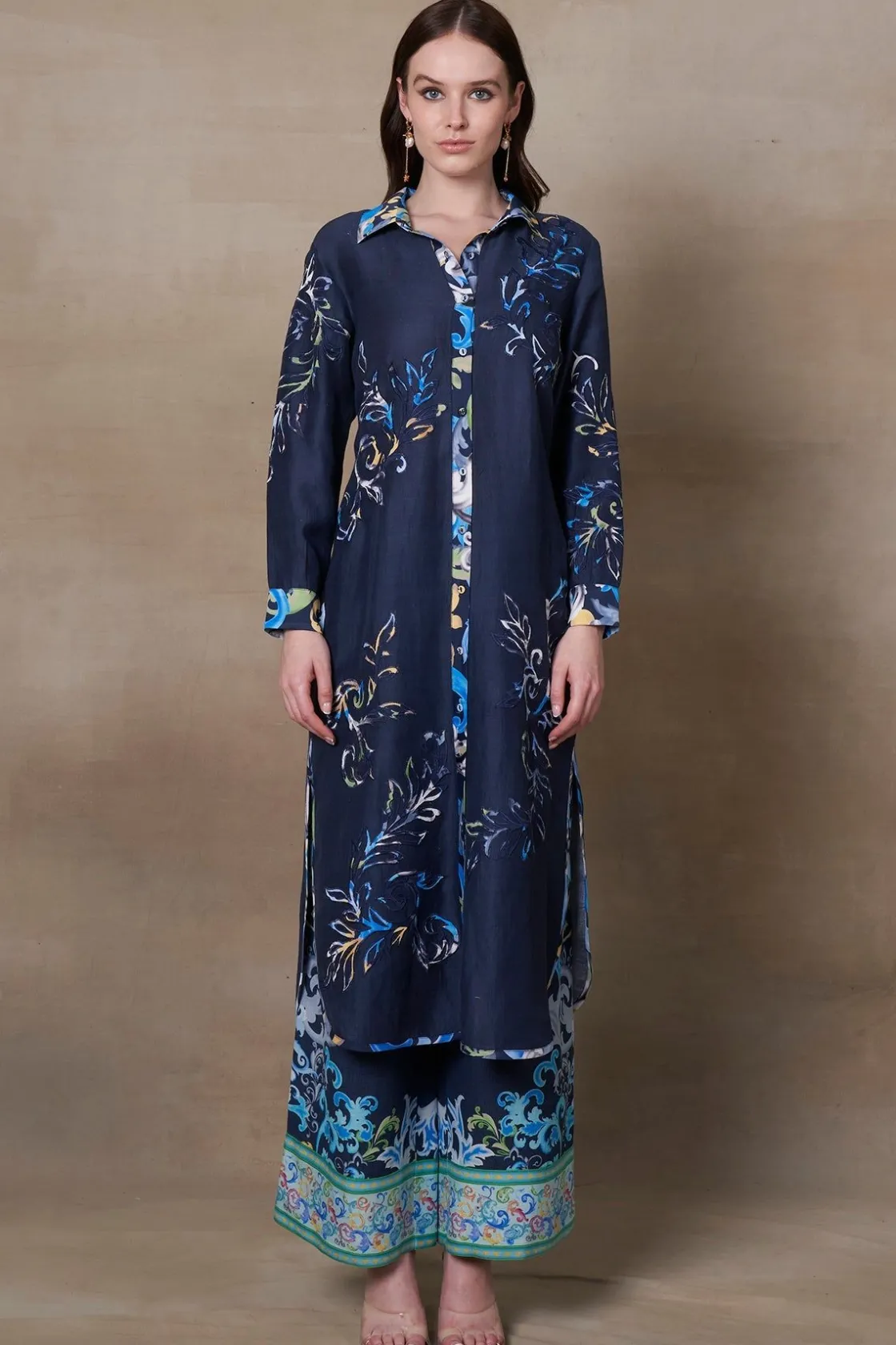 RANNA GILL Matching Sets-Kinsley Tunic Set Navy