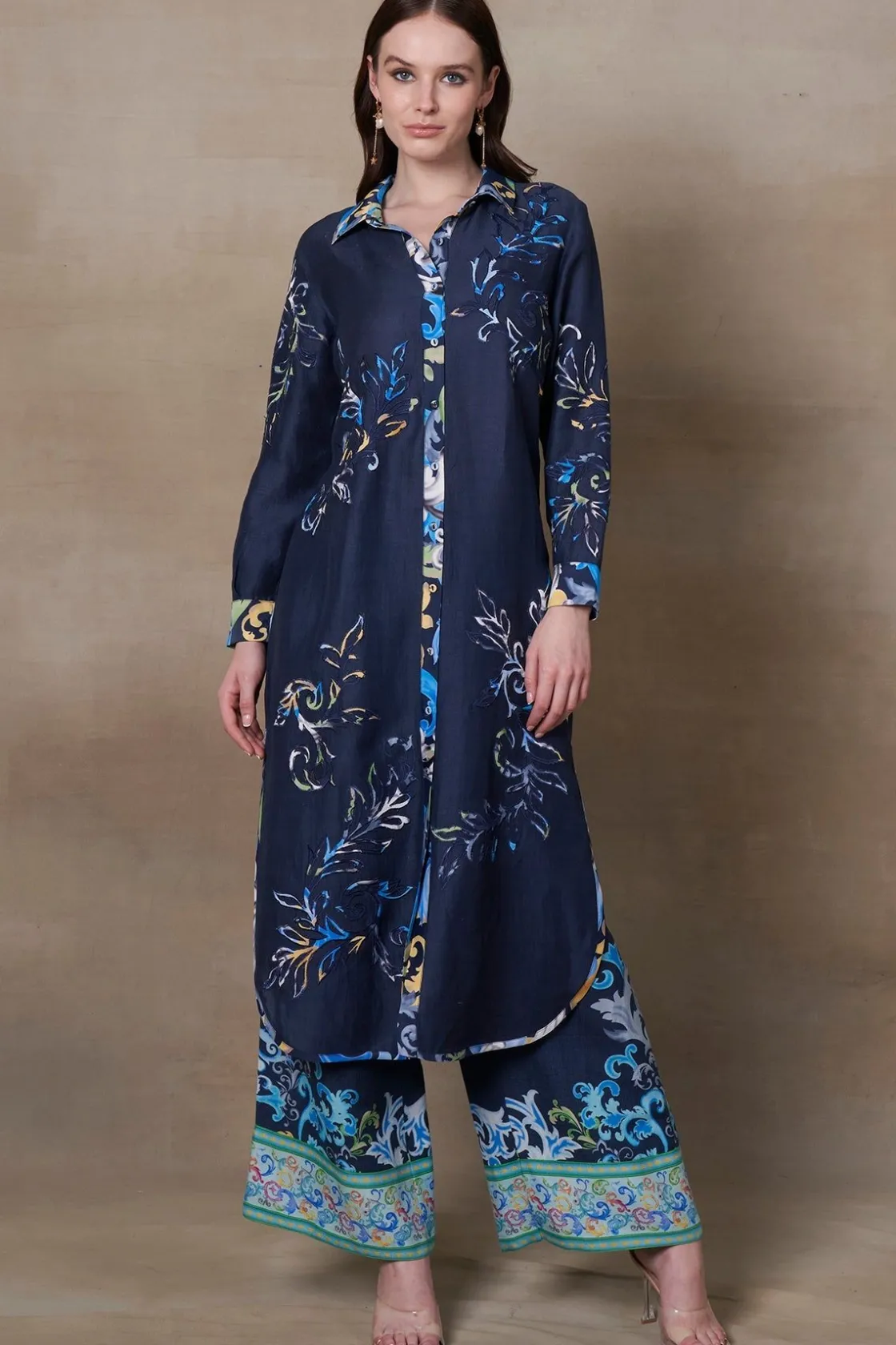 RANNA GILL Matching Sets-Kinsley Tunic Set Navy