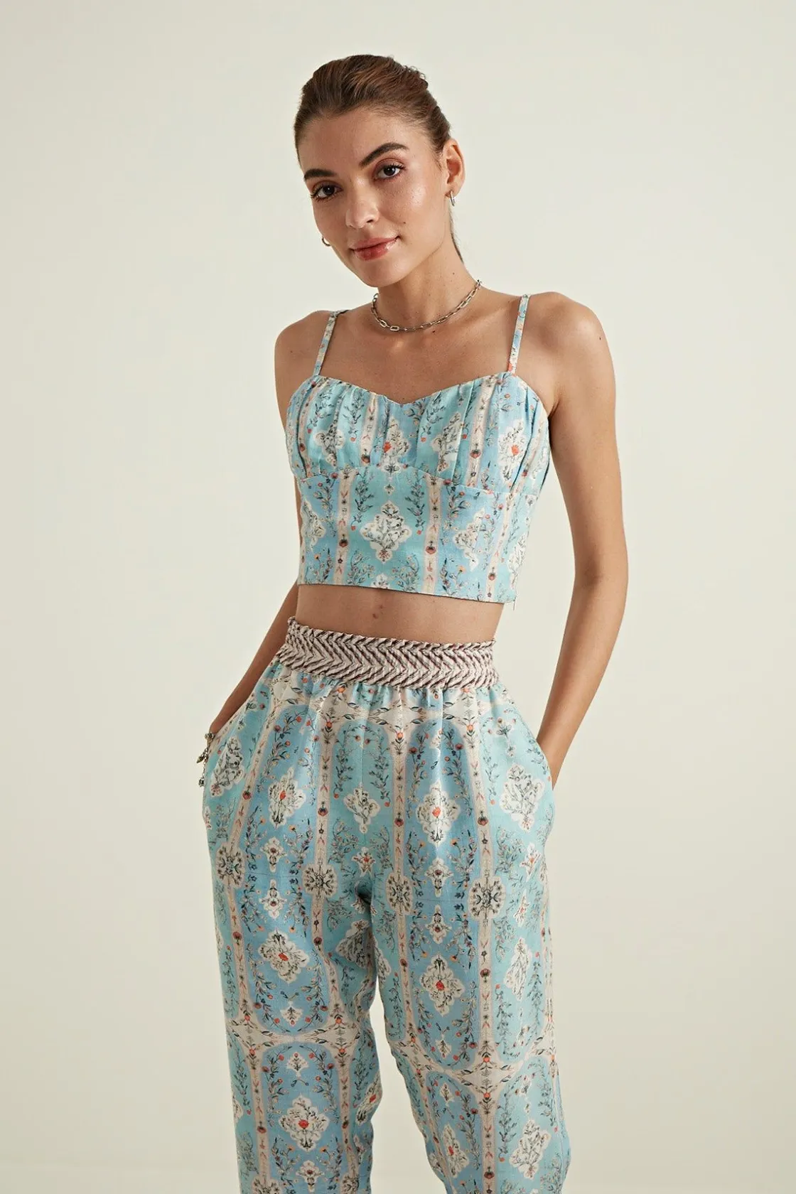 RANNA GILL Tops-Leah Bustier Blue