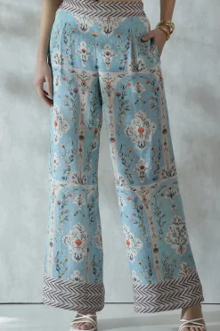RANNA GILL Matching Sets-Louise Pant Blue