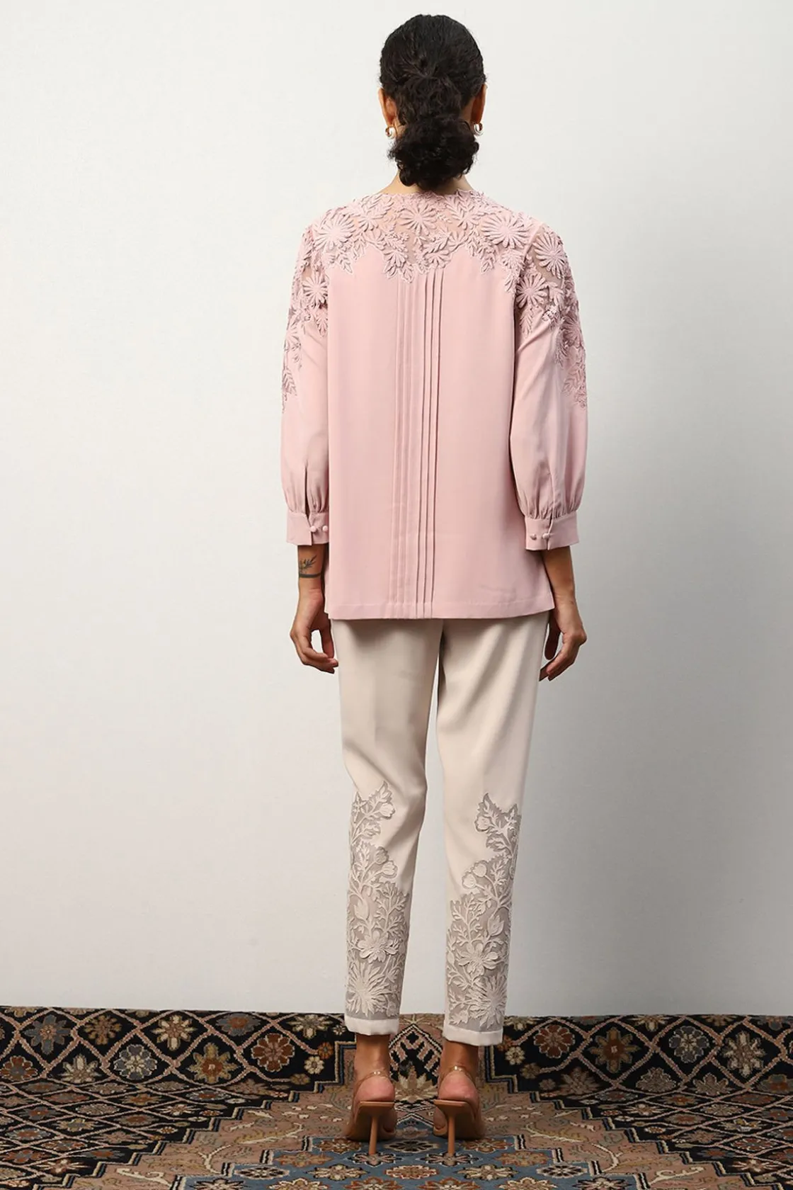 RANNA GILL Tops-Maeve Blouse Blush