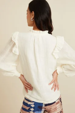 RANNA GILL Tops-Maise Blouse Ivory