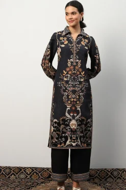 RANNA GILL Tunics-Mariana Tunic Set Black