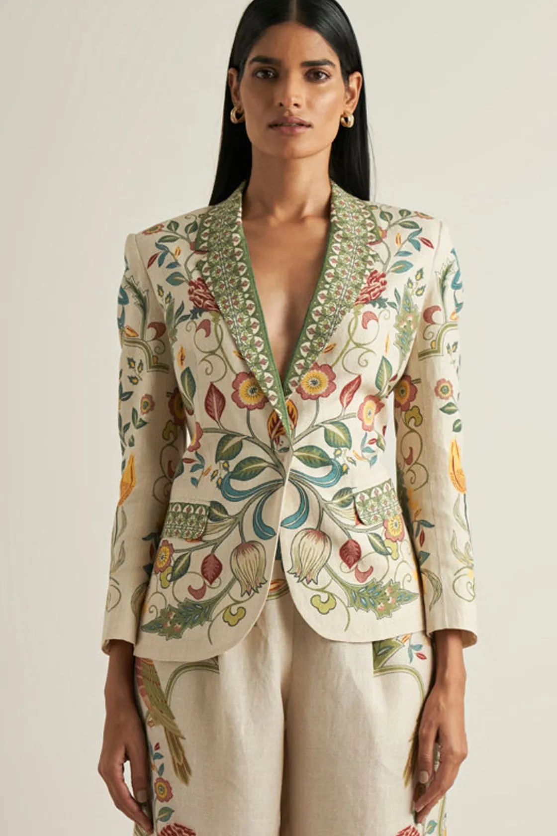 RANNA GILL Matching Sets-Misu In Alena Jacket Set Multicolor