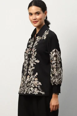 RANNA GILL Matching Sets-Molly Blouse Black