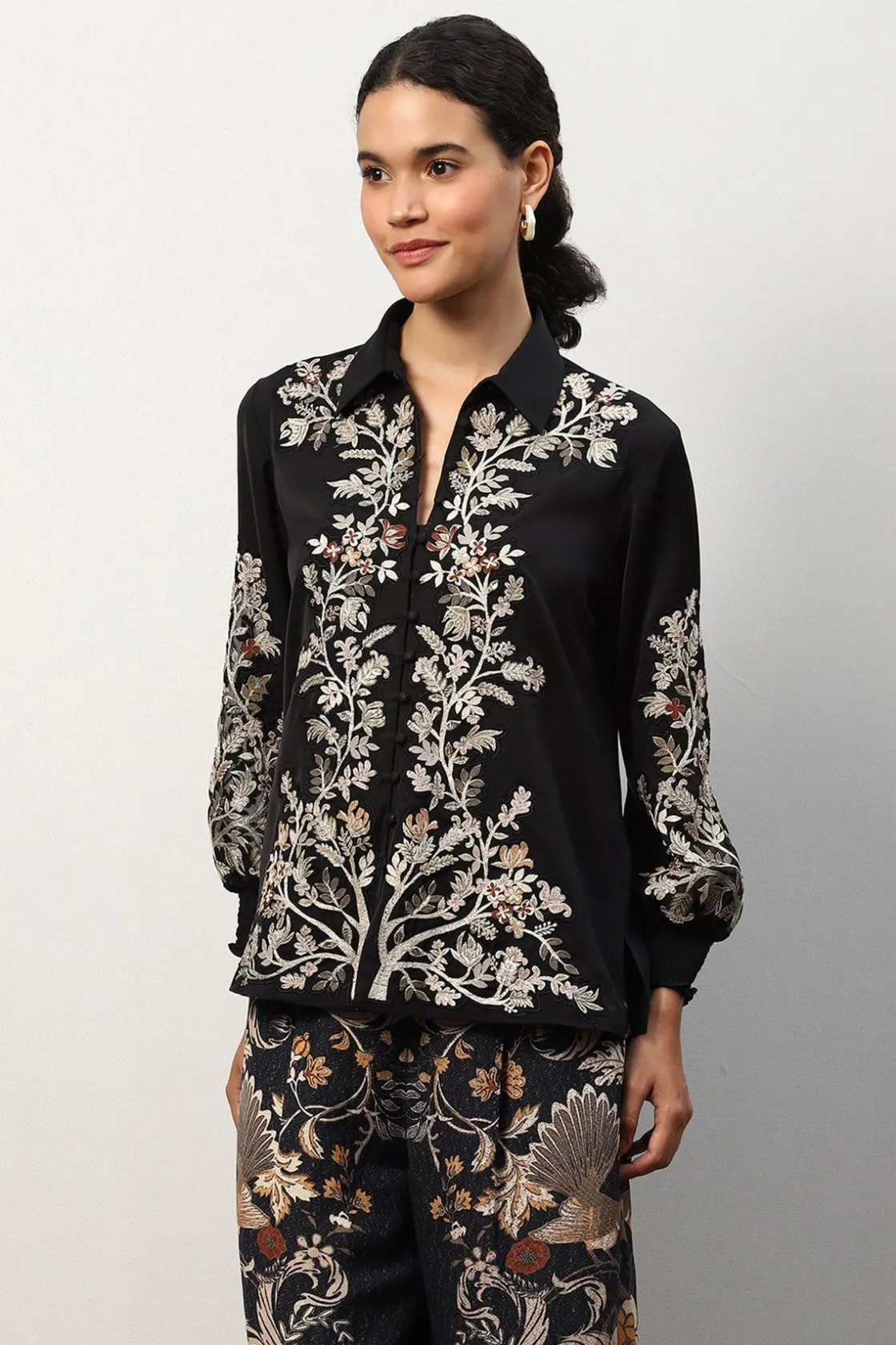 RANNA GILL Tops-Molly Blouse Black
