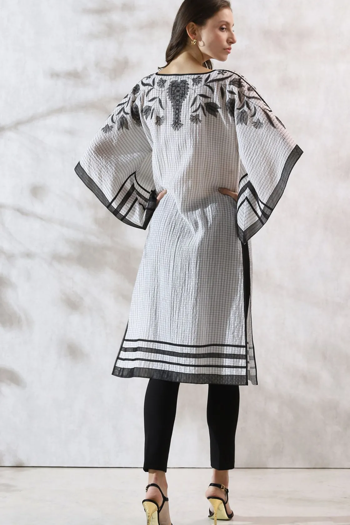 RANNA GILL Tunics-Nancy Tunic Black & White