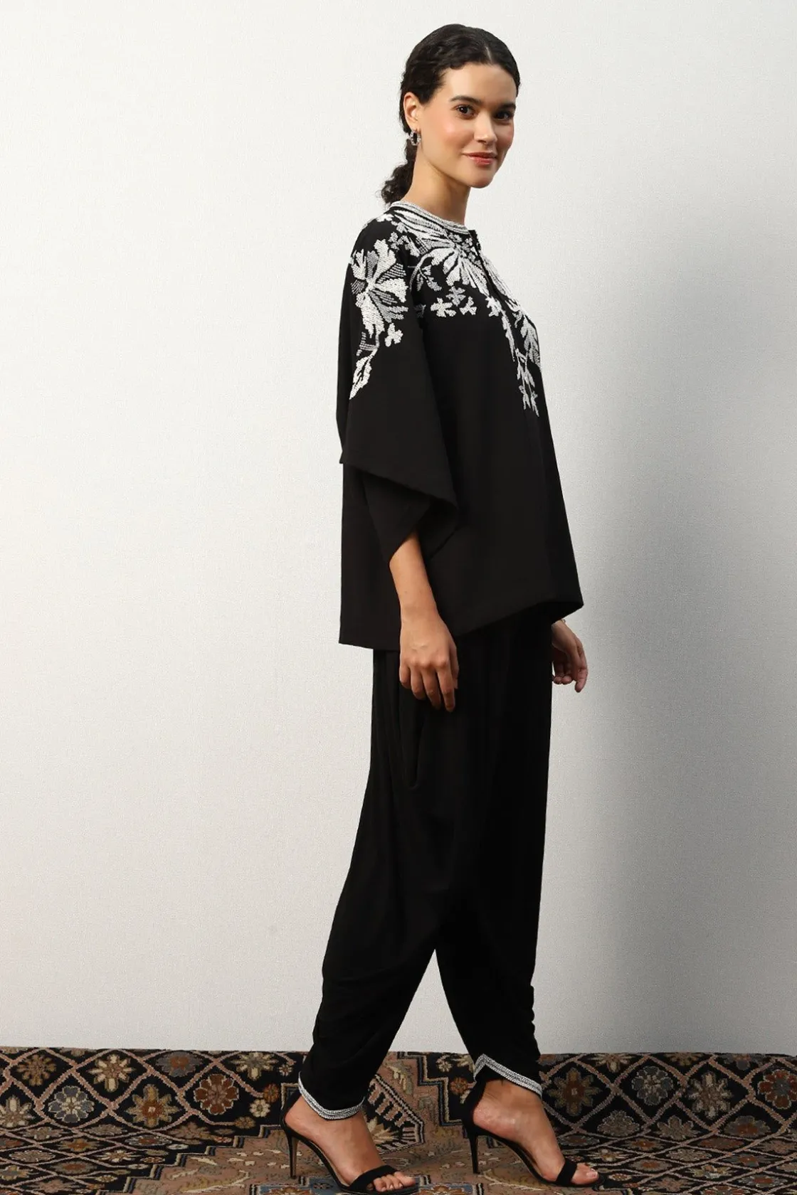 RANNA GILL Tops-Noir Coord Set Black