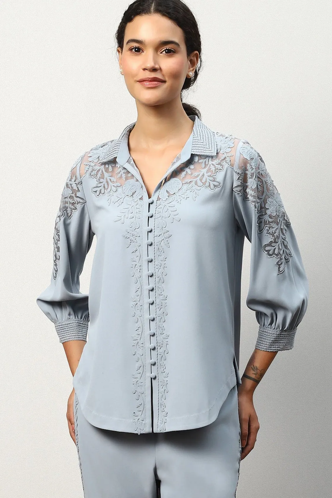 RANNA GILL Matching Sets-Nora Matching Set Sky Blue