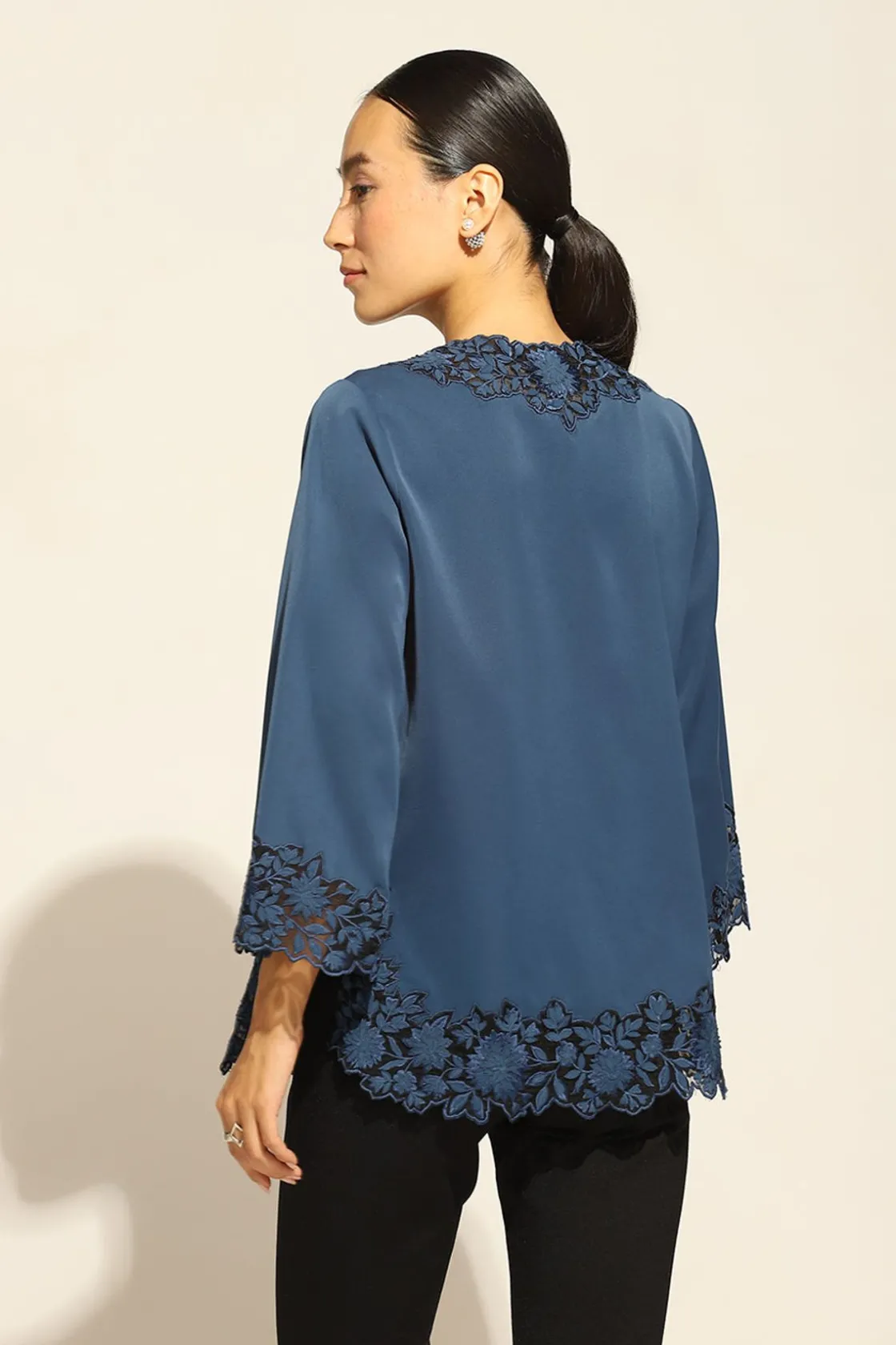 RANNA GILL Tops-Oceana Blouse Navy