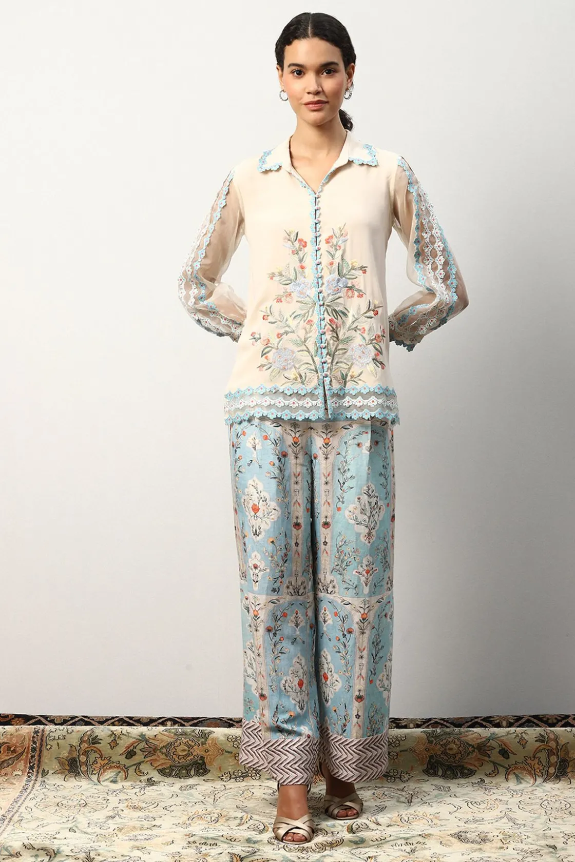 RANNA GILL Tops-Peyton Blouse Beige
