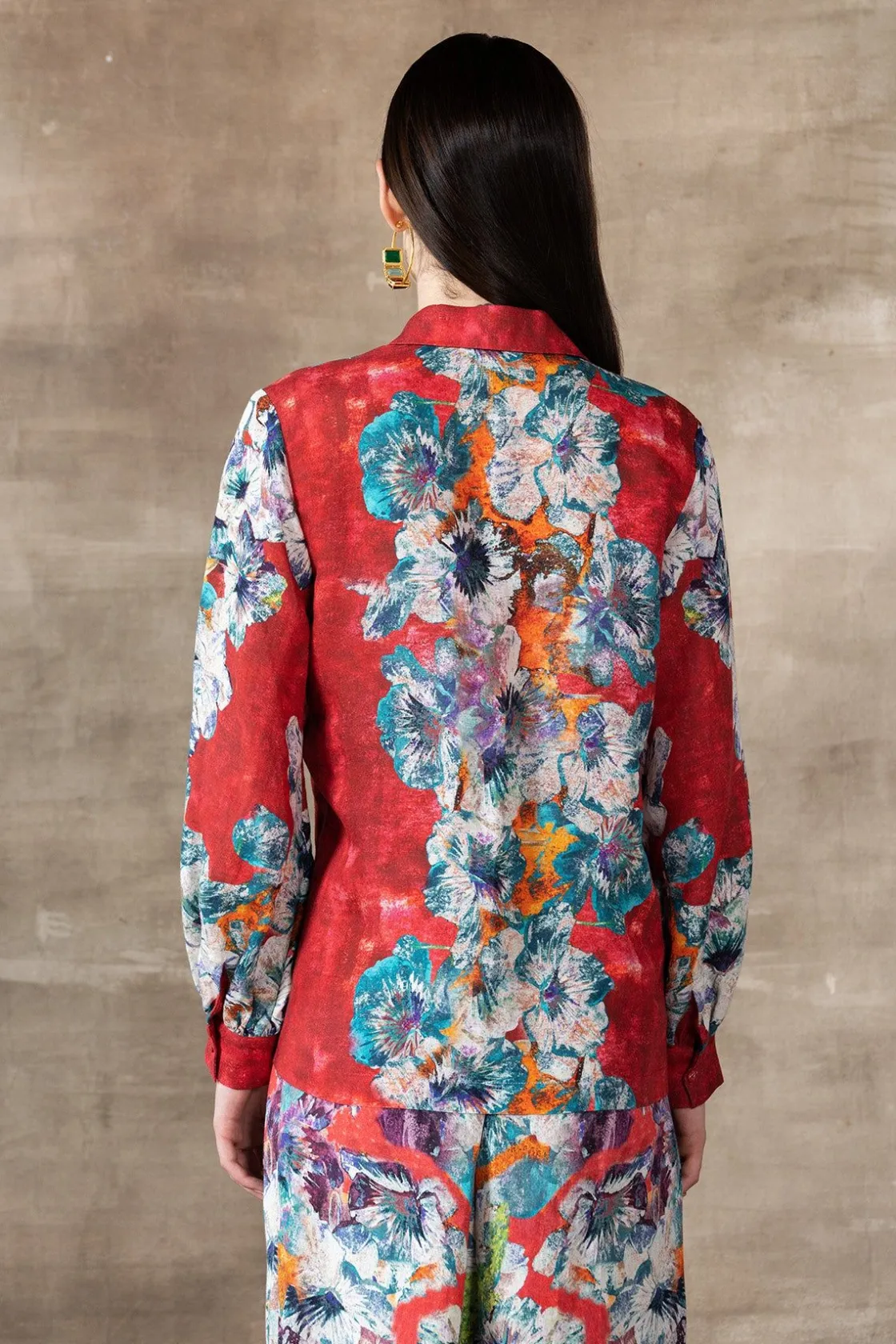 RANNA GILL Matching Sets-Rubi Blouse Red