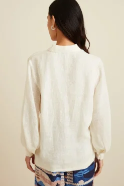 RANNA GILL Tops-Sadie Blouse Ivory
